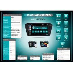 JF Sound multimedia system til VW Passat B8 - 2015> - sort