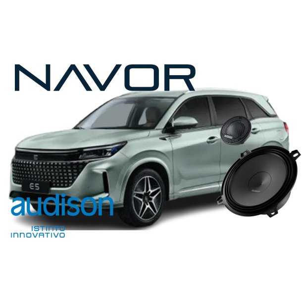 Navor E5 for- og baghjttaler st, monteret, 2-vejs