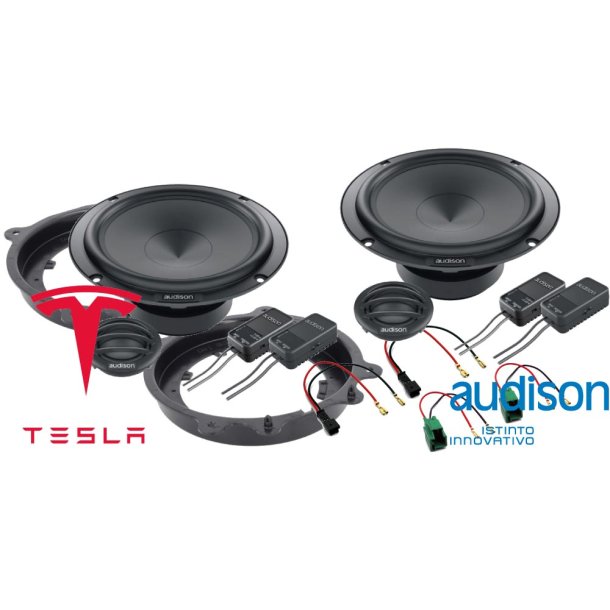 Audison hjttalerpakke Tesla Model 3 og Y, front, 2-vejs