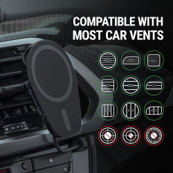 Magicmount telefonholder med Qi lader magsafe telefonholder - Dash/Vent