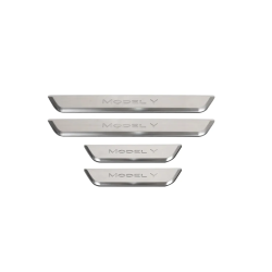 Indstigningslister med lys - brstet stl - Tesla Y