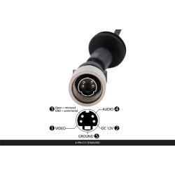 CCD side/bakkamera 12 volt m/hus 130G farve med infrardt natsyns-system, NTSC