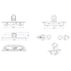 Bremselyskamera AHD/CVBS Ford Transit Courier 2023 >