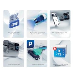 Neoline flash 2K front og bag dashcam - Wi-Fi