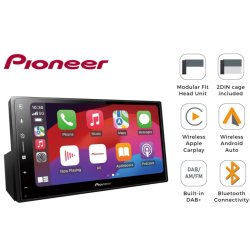 Pioneer 2-DIN bilradio 6,8&#34; skrm med trdls Apple CarPlay & Android Auto - kort model