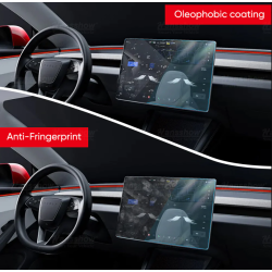 Skrmbeskytter i MAT hrdet glas til begge skrme - Tesla 3 &#34;Highland&#34;