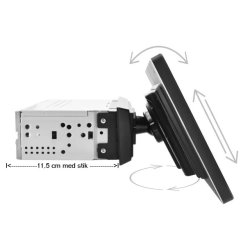 Phonecar - 10&#34; 1-DIN Android media center med trdls Apple Carplay og Android Auto