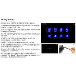 Trdlst 7&#34; monitor inkl. heavy duty bakkamera og optagefunktion