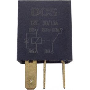Microrel - 12V 5Pin med diode - 30/15A