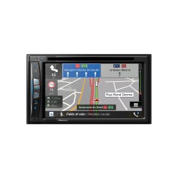 Pioneer 2-DIN bilradio navigation/bluetooth/trdls Apple CarPlay/DVD afspiller