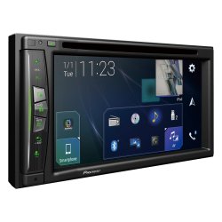 Pioneer 2-DIN bilradio navigation/bluetooth/trdls Apple CarPlay/DVD afspiller