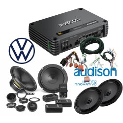 Audison forstrker- og hjttaler pakke til diverse VW modeller, 40 pins quad lock stik