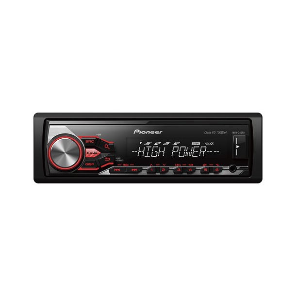 Pioneer enkelt DIN bilradio uden CD afspiller