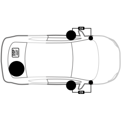 Audison lydpakke til diverse VW modeller, 52 pins quad lock stik
