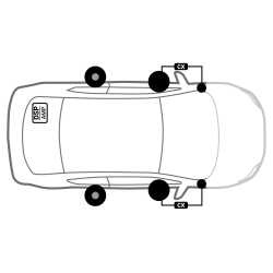 Audison forstrker- og hjttaler pakke til diverse VW modeller, 40 pins quad lock stik